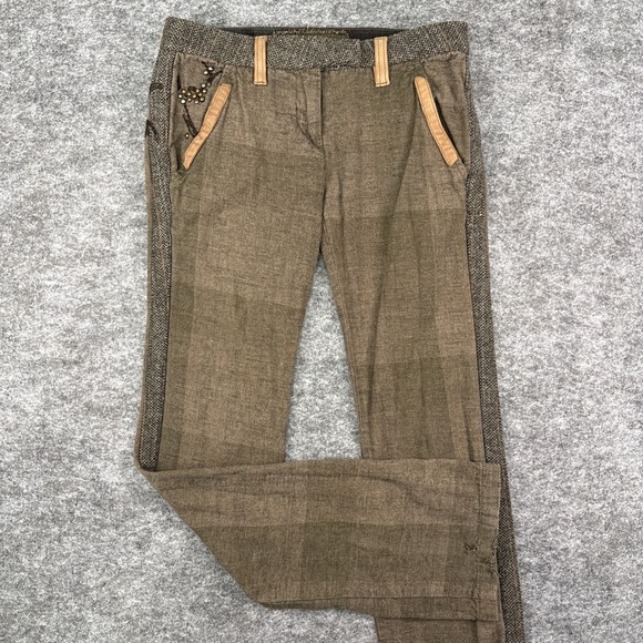 Da Nang Pants - Da-Nang Brown Tweed Accent Pants